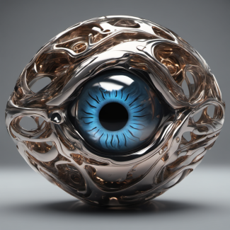 Conceptual biomechanical artifact, a product of advanced AI design.